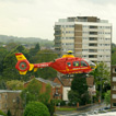 Test of the new helipad at Queen Elizabeth Hospital Birmingham on Saturday 8 May 2010