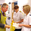 Photo from the recent visit to Queen Elizabeth Hospital Birmingham by the Prince of Wales and the Prime Minister