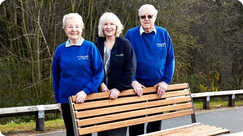 Image: Doris Herrin, Lesley Denslow and Ken Moore