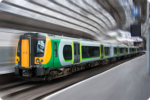 Train in a station